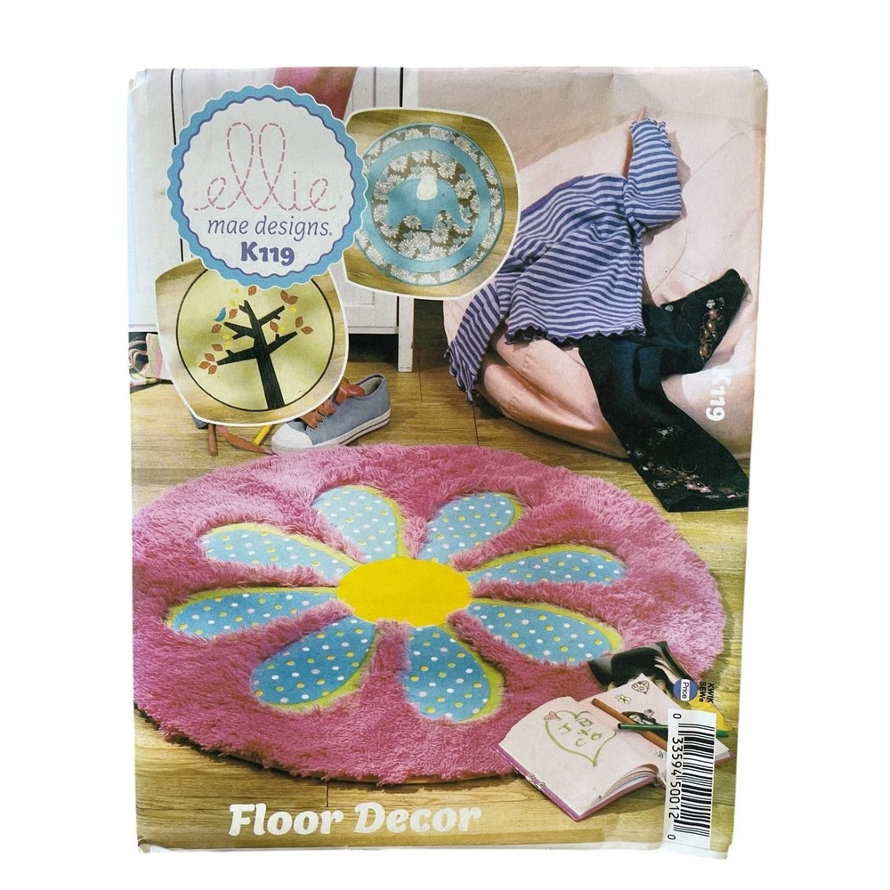 Ellie Mae Designs K119 Floor Decor Rug Sewing Pattern Uncut FF